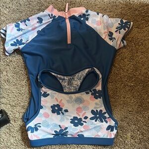 Eddie Bauer Kids Swim Set - Blue and Pink Floral